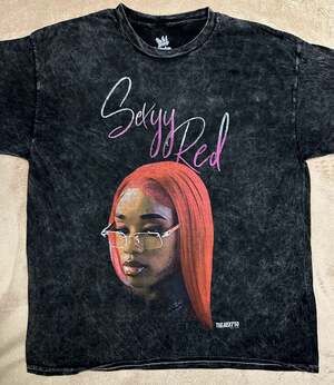 Legends Apparel Sexyy Red 50th Anniversary of Hip Hop Acid Wash Graphic Tee XL